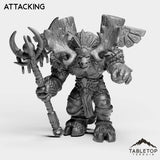 Tabletop Terrain Miniature Attacking Mountain Minotaur Caster
