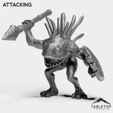 Tabletop Terrain Miniature Attacking Murlocs with Spears