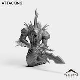 Tabletop Terrain Miniature Attacking Naga Myrmidon