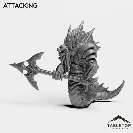 Tabletop Terrain Miniature Attacking Naga Royal Guard