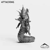 Tabletop Terrain Miniature Attacking Naga Sea Witch