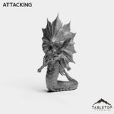 Tabletop Terrain Miniature Attacking Naga Siren