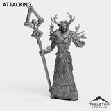 Tabletop Terrain Miniature Attacking Night Druid Female Tier 1