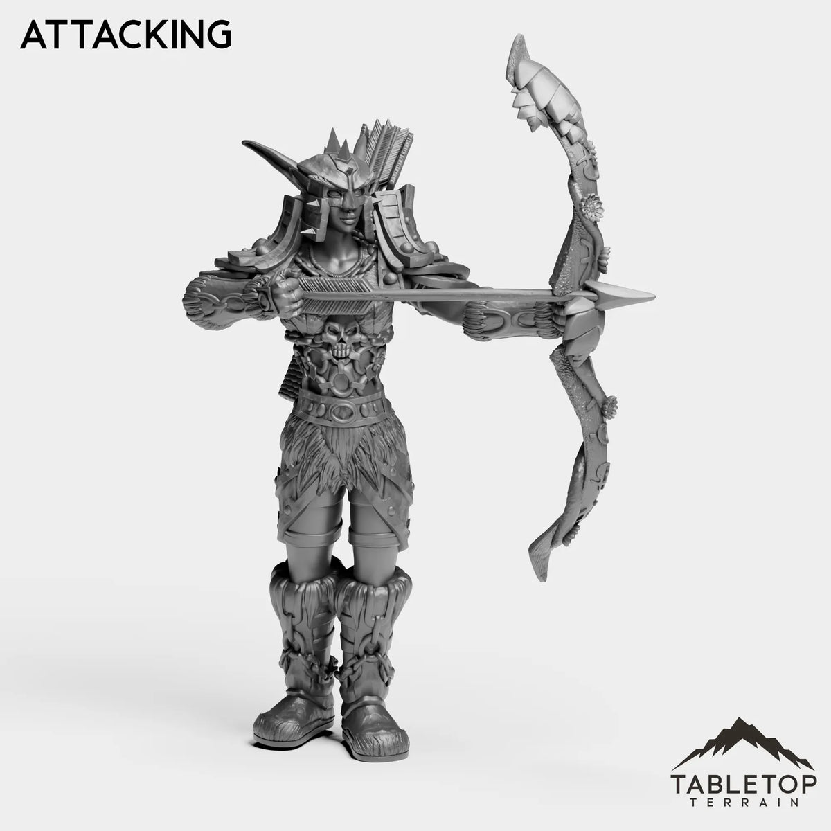 Tabletop Terrain Miniature Attacking Night Hunter Female Tier 1