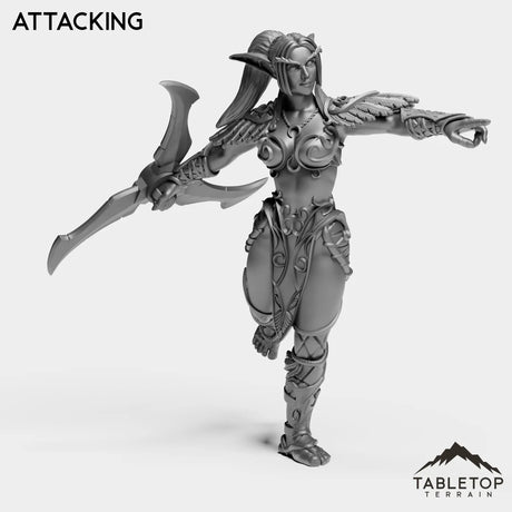 Tabletop Terrain Miniature Attacking Night Sentinel Female