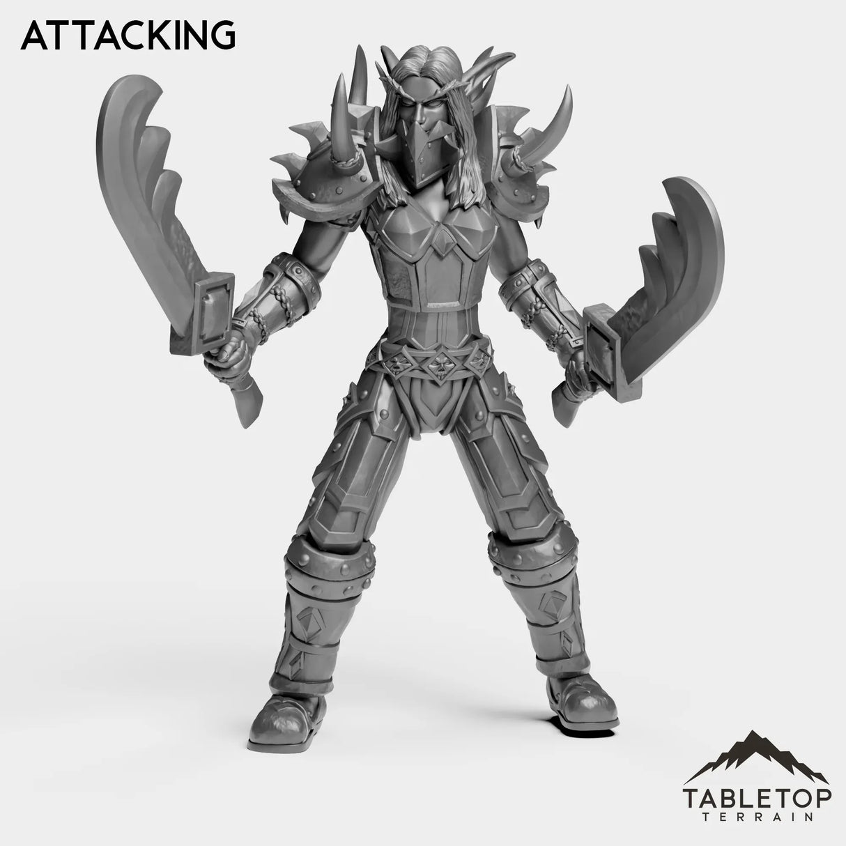 Tabletop Terrain Miniature Attacking Night Warrior Female Tier 1