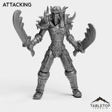 Tabletop Terrain Miniature Attacking Night Warrior Female Tier 1