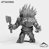 Tabletop Terrain Miniature Attacking Quilboar Hunter