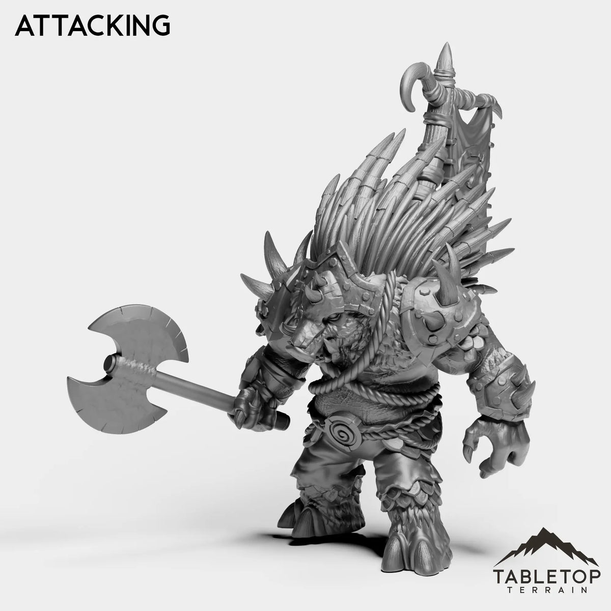 Tabletop Terrain Miniature Attacking Quilboar Warfrenzy