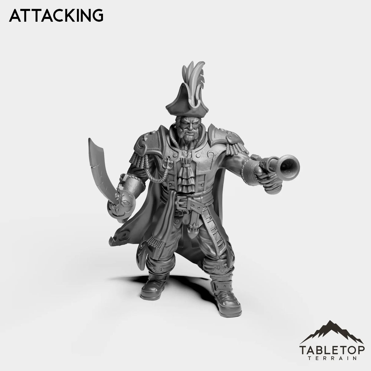 Tabletop Terrain Miniature Attacking Sailor Admiral