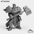 Tabletop Terrain Miniature Attacking Silver Paladin Lightbearer