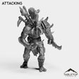 Tabletop Terrain Miniature Attacking Troll Leader