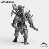Tabletop Terrain Miniature Attacking Troll Leader