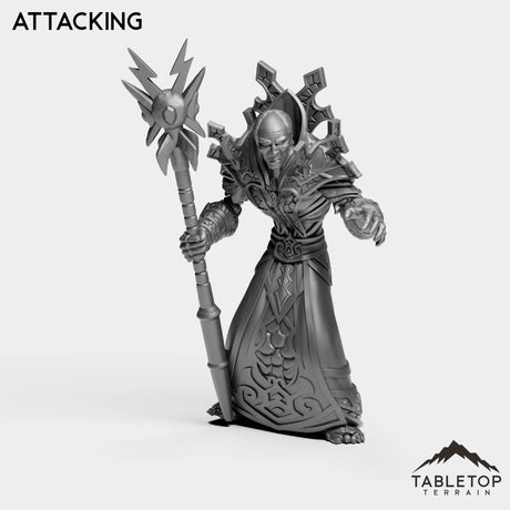 Tabletop Terrain Miniature Attacking Undead Mage Tier 1