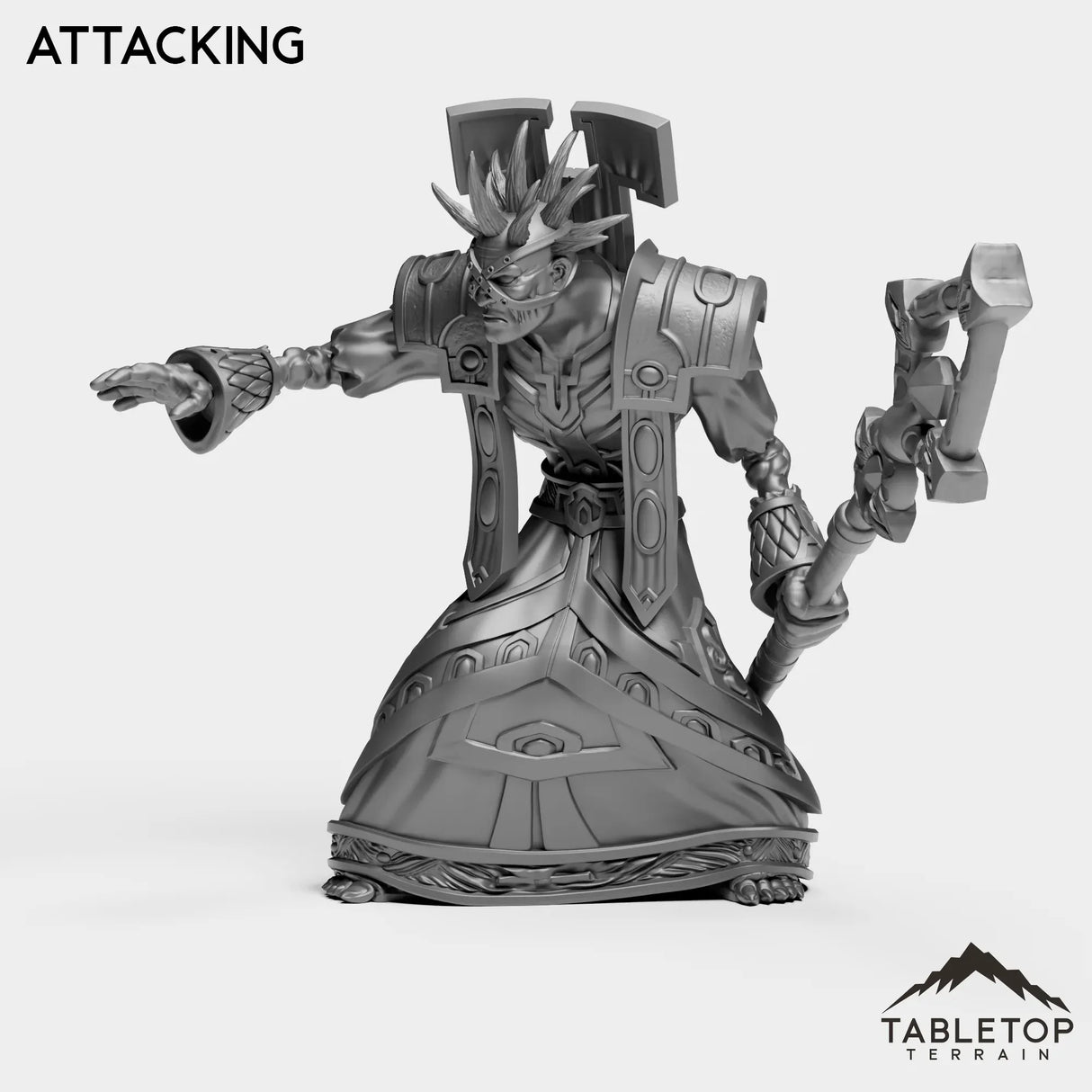 Tabletop Terrain Miniature Attacking Undead Priest Tier 1