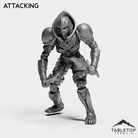 Tabletop Terrain Miniature Attacking Undead Rogue Female Tier 1