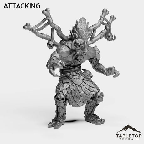 Tabletop Terrain Miniature Attacking Undead Troll