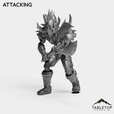 Tabletop Terrain Miniature Attacking Undead Warrior Tier 1