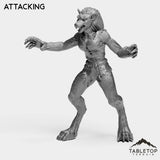 Tabletop Terrain Miniature Attacking Werewolf Feral Female