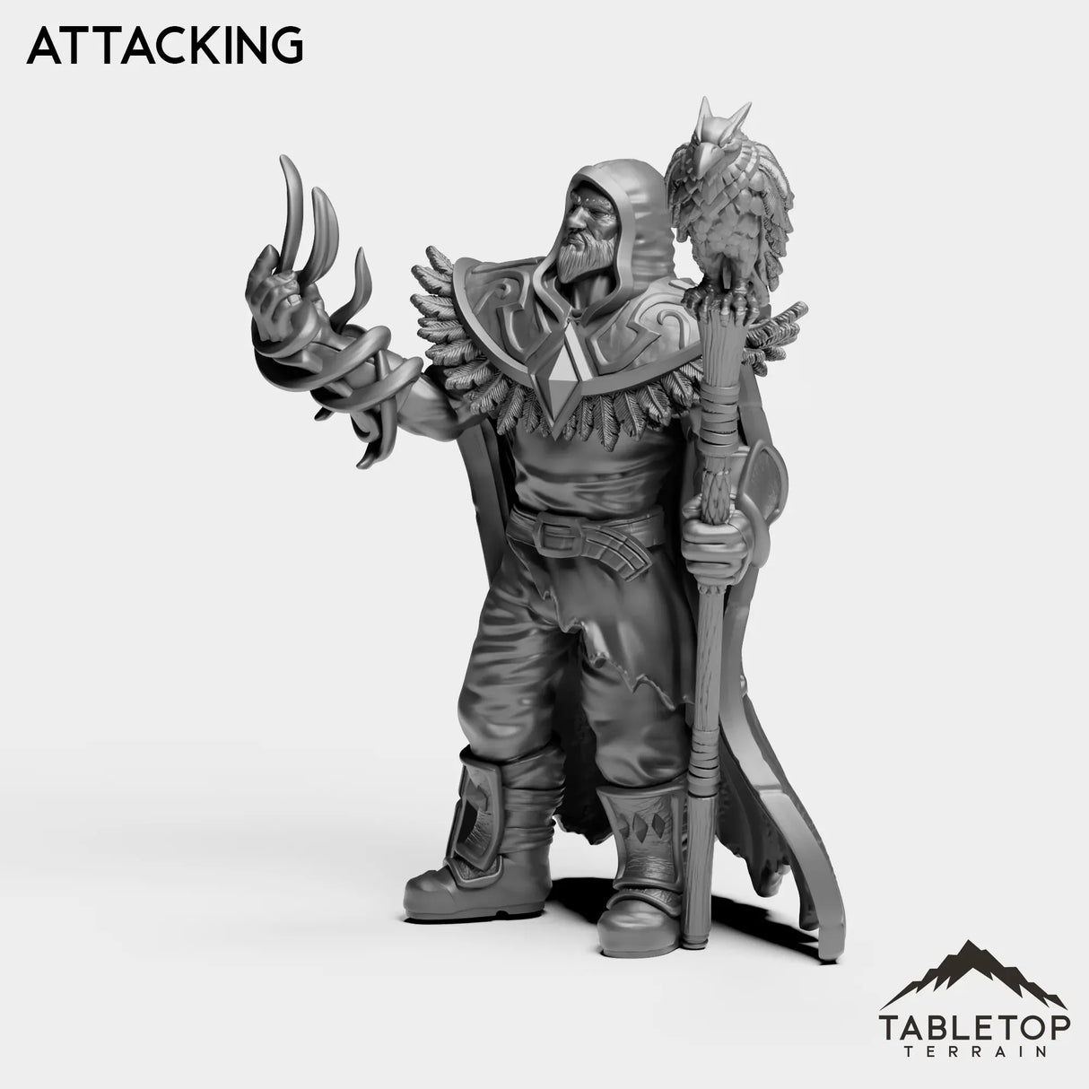 Tabletop Terrain Miniature Attacking Wizard Medgar