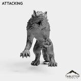 Tabletop Terrain Miniature Attacking Wolves