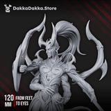 Tabletop Terrain Miniature Avatar of Lust with spear and shield