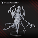 Tabletop Terrain Miniature Avatar of Lust with spear and shield