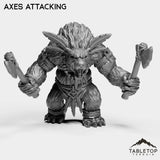 Tabletop Terrain Miniature Axes Attacking Furbolg Feral