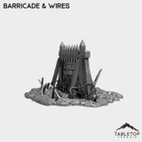 Tabletop Terrain Miniature Barricade & Wires