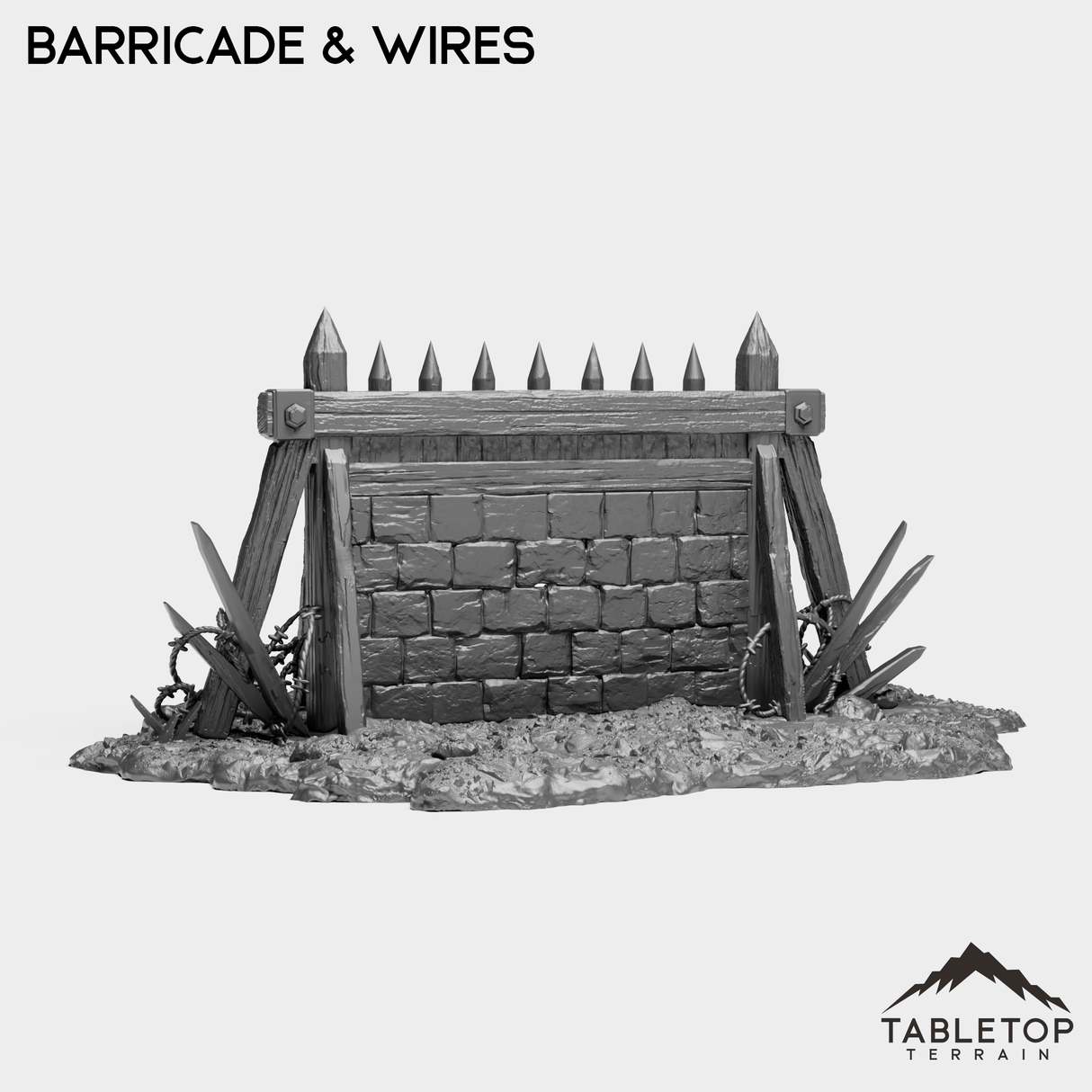 Tabletop Terrain Miniature Barricade & Wires