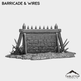 Tabletop Terrain Miniature Barricade & Wires