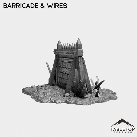 Tabletop Terrain Miniature Barricade & Wires