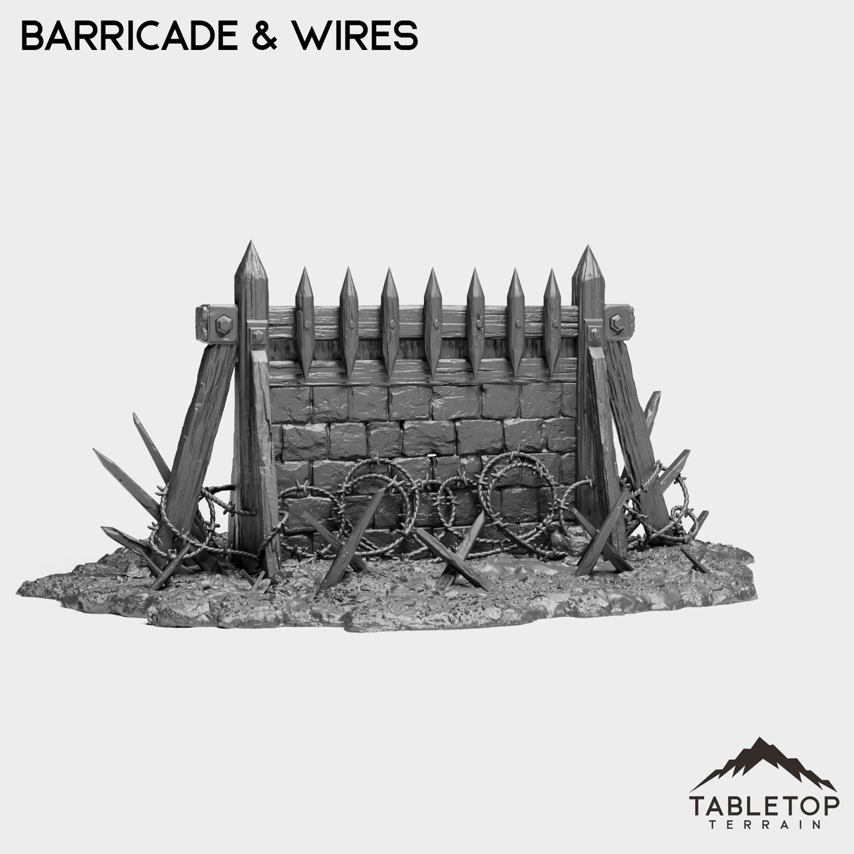 Tabletop Terrain Miniature Barricade & Wires