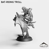 Tabletop Terrain Miniature Bat-Riding Troll