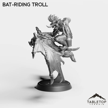 Tabletop Terrain Miniature Bat-Riding Troll