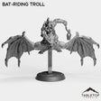 Tabletop Terrain Miniature Bat-Riding Troll