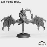 Tabletop Terrain Miniature Bat-Riding Troll
