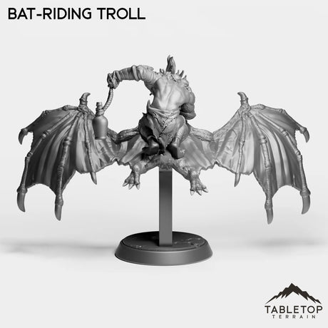 Tabletop Terrain Miniature Bat-Riding Troll