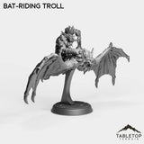 Tabletop Terrain Miniature Bat-Riding Troll