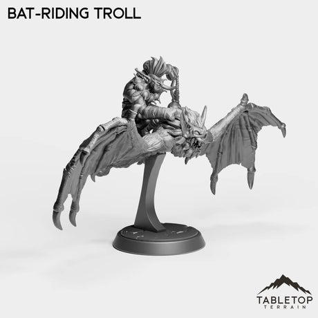 Tabletop Terrain Miniature Bat-Riding Troll