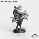 Tabletop Terrain Miniature Bat-Riding Troll