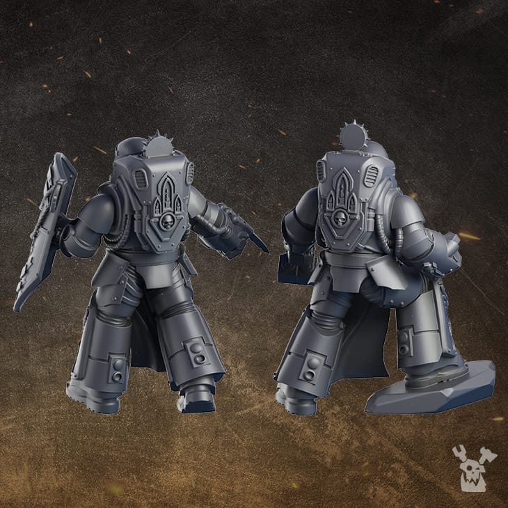 Tabletop Terrain Miniature Black Gryphons Heavy Squad