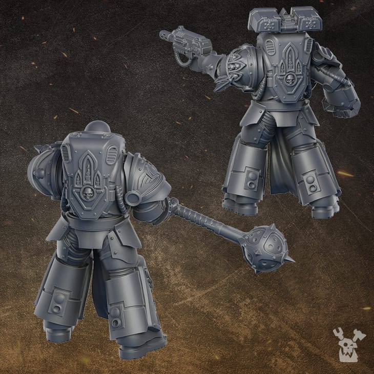 Tabletop Terrain Miniature Black Gryphons Heavy Squad
