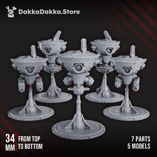 Tabletop Terrain Miniature Black Sun Covenant Drones
