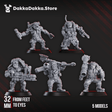 Tabletop Terrain Miniature Blak Orcs Mob