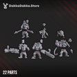 Tabletop Terrain Miniature Blak Orks Mob (part 2)
