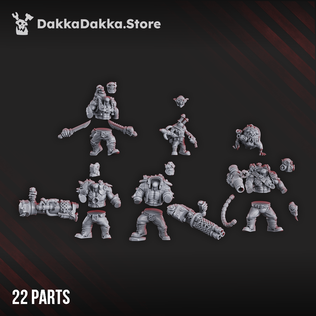 Tabletop Terrain Miniature Blak Orks Mob (part 2)