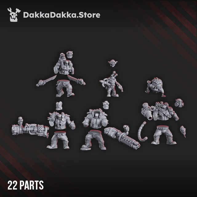 Tabletop Terrain Miniature Blak Orks Mob (part 2)