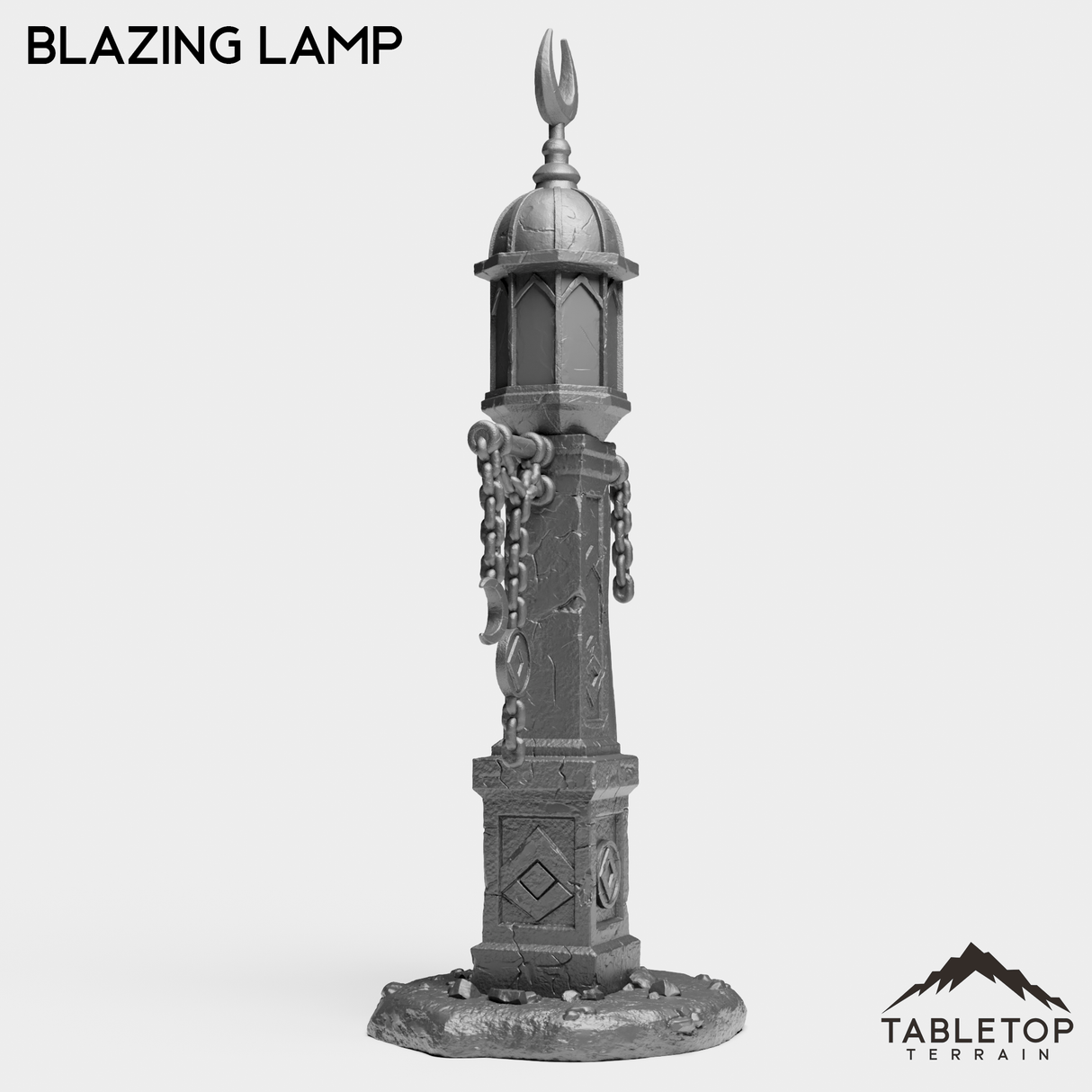 Tabletop Terrain Miniature Blazing Lamp - Grimdark Terrain