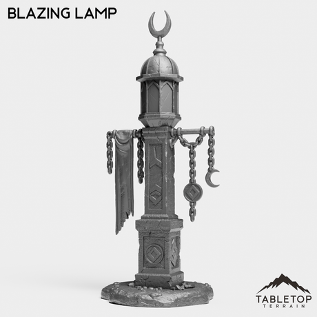 Tabletop Terrain Miniature Blazing Lamp - Grimdark Terrain